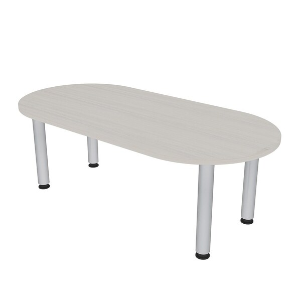 33.5 in W, 59.5 in L, 29 in H, Engineered Wood Top, Ivory